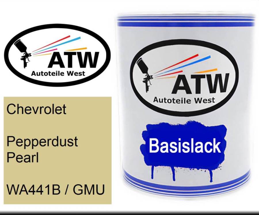 Chevrolet, Pepperdust Pearl, WA441B / GMU: 1L Lackdose, von ATW Autoteile West.